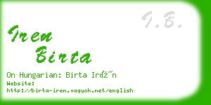 iren birta business card